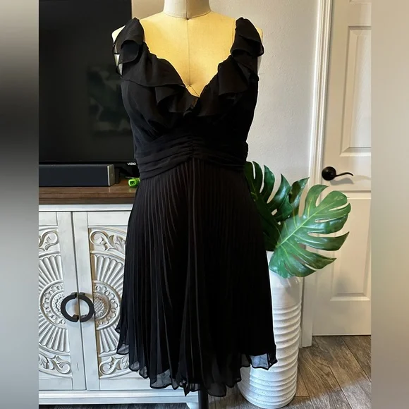 black long sleeve chiffon dress Long Sleeve Chiffon Gown By Cinderella Divine -CD0192
